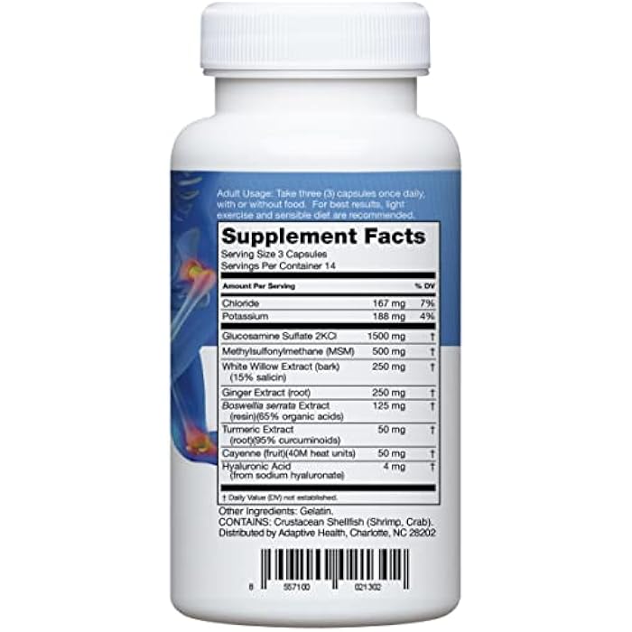 Instaflex Joint Support Supplement for Men and Women - Glucosamine, MSM, White Willow, Turmeric, Ginger, Cayenne, Hyaluronic Acid - 42 Capsules - Image 5