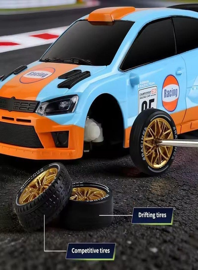 Ramokdu VW Polo GT Style 4WD Mini Rally Car with LED Lights 2.4G 4WD Drift Rally RC Car 1:24 Scale Remote Control Drift Vehicle for Kids Teens Collectors, Multicolor - Image 2