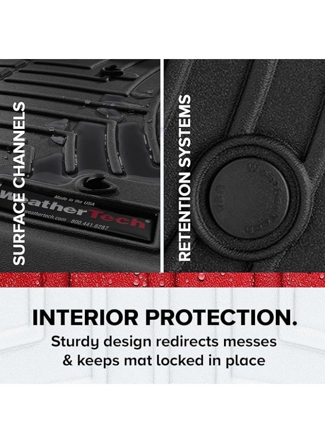 WeatherTech Custom-Fit Car Floor Mats – Black – Full Set for Front & Second Row - Image 4