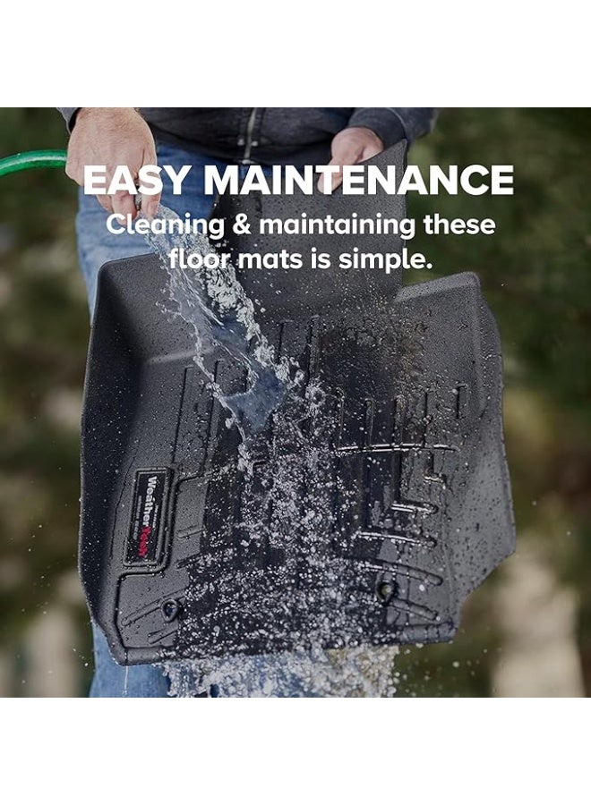 WeatherTech Custom-Fit Car Floor Mats – Black – Full Set for Front & Second Row - Image 5