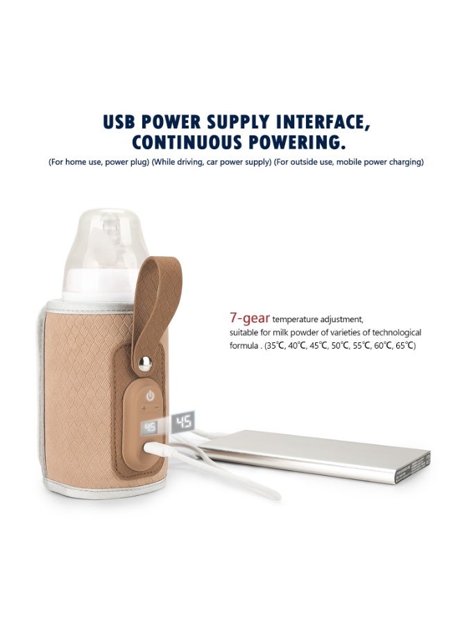 Insulated baby bottle bag outdoor travel maternal and infant constant temperature mommy bag baby bottle portable USB temperature adjustment warm milk bag - Image 3