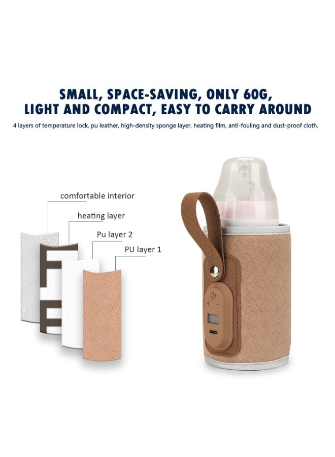 Insulated baby bottle bag outdoor travel maternal and infant constant temperature mommy bag baby bottle portable USB temperature adjustment warm milk bag - Image 5