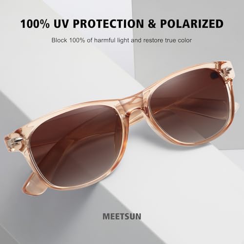 MEETSUN Classic Polarized Sunglasses for Women Men Trendy Retro Vintage Sun Glasses for Driving UV Protection 3 Pack Leopard Brown Gradient - Image 5