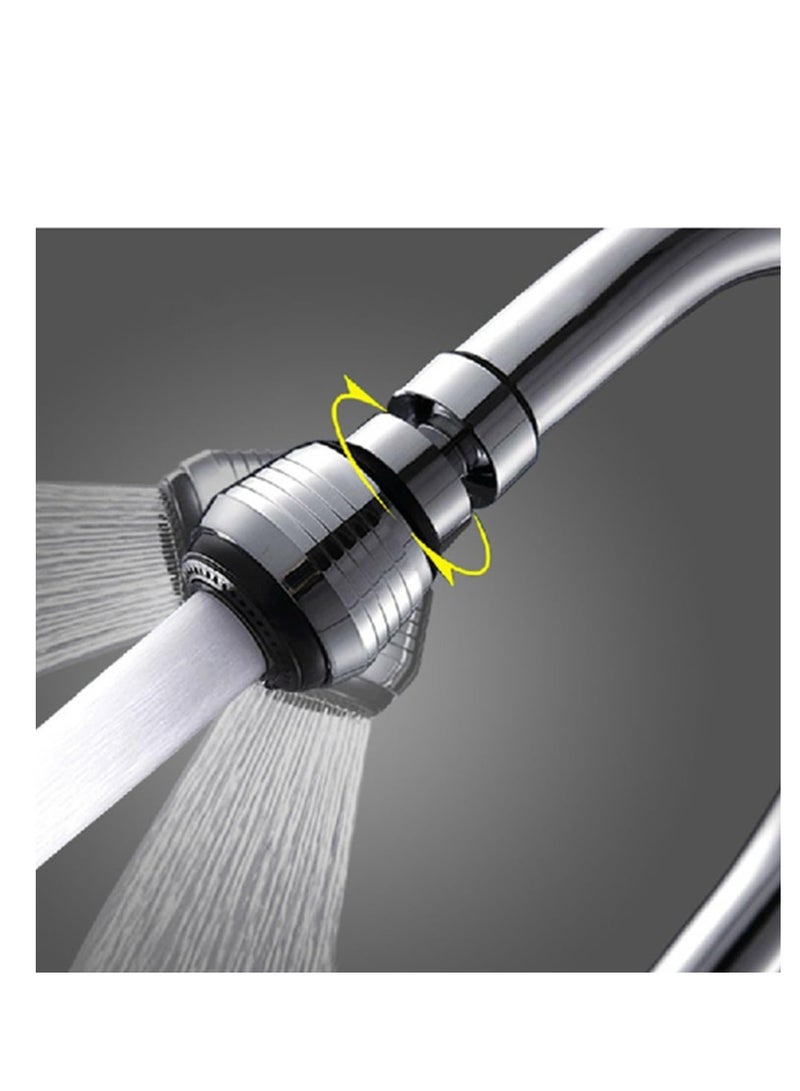 Tap Adapter for Kitchen Sink, 360° Swivel Kitchen Tap Spray Head for 21.5mm and 24mm Faucet, Dual Mode Faucet Tap Aerator Equipped with Irregular Adapter for 16mm and 22mm - Image 1