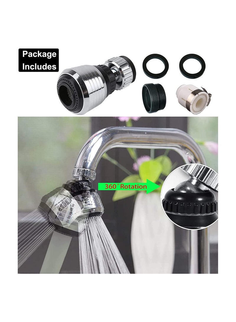 Tap Adapter for Kitchen Sink, 360° Swivel Kitchen Tap Spray Head for 21.5mm and 24mm Faucet, Dual Mode Faucet Tap Aerator Equipped with Irregular Adapter for 16mm and 22mm - Image 2