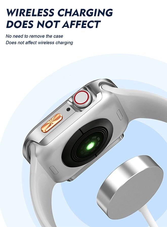 Organizer Apple Watch Series 10 Case with Screen Protector Tempered Glass Water-Resistant Shockproof Protective Case (42mm, Titanium Gold) - Image 5