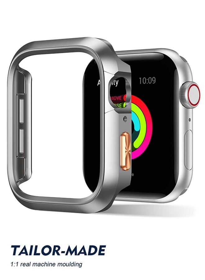 Organizer Apple Watch Series 10 Case with Screen Protector Tempered Glass Water-Resistant Shockproof Protective Case (42mm, Titanium Gold) - Image 2