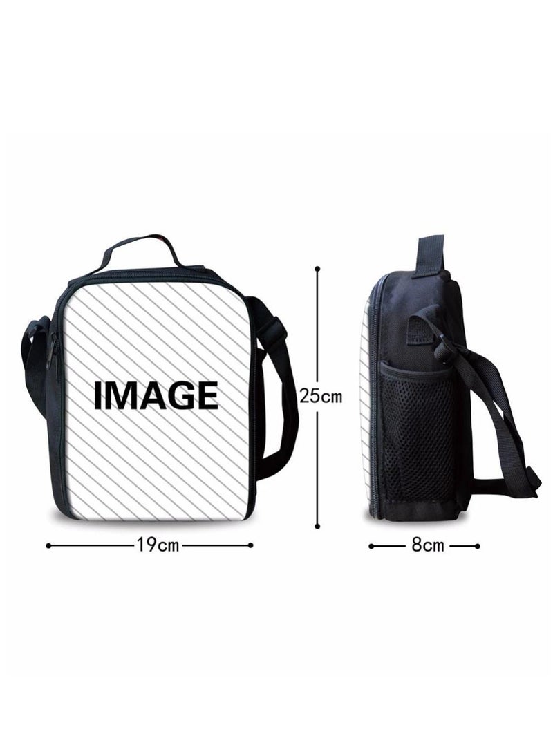 Y&D 3 Piece Stitch 3D Print Insulated Lunch Backpack Set School Bag For Kids Multicolour - Image 4