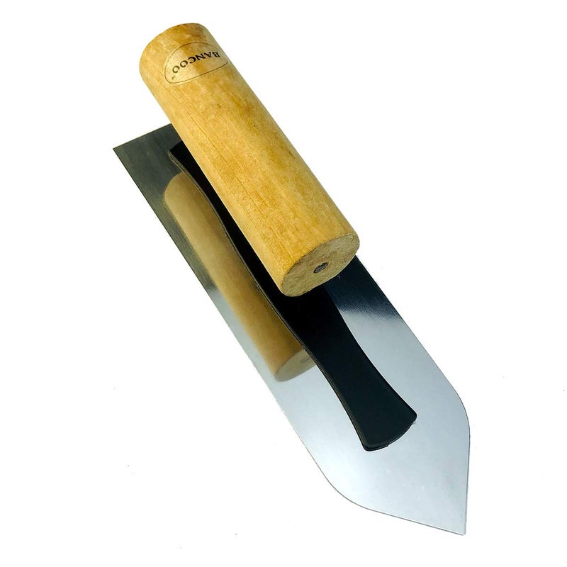 BANCOO Cuspidal Stainless Steel Trowel | Super Elastic & Ultra Thin Masonry,Paint & Plaster Tip Shape Venetian Plaster Trowel,Home Decoration Art Coating Tools - Image 1