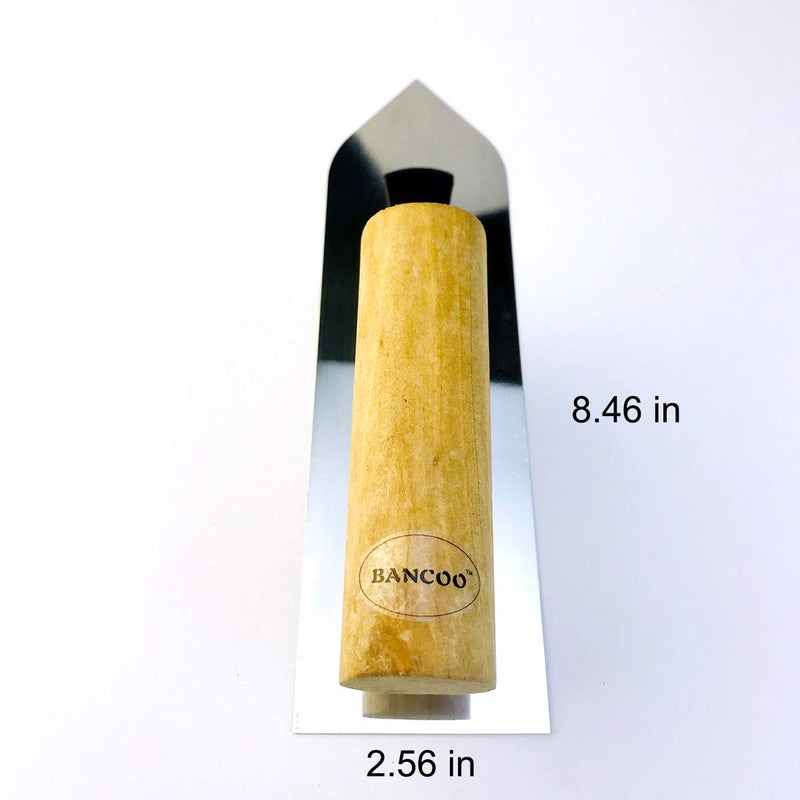 BANCOO Cuspidal Stainless Steel Trowel | Super Elastic & Ultra Thin Masonry,Paint & Plaster Tip Shape Venetian Plaster Trowel,Home Decoration Art Coating Tools - Image 5