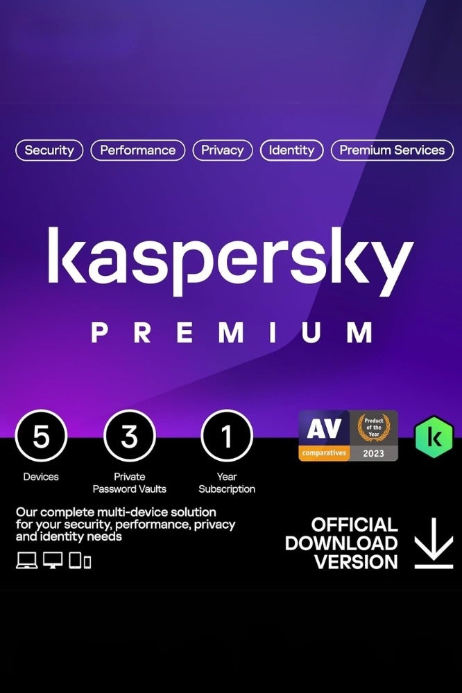 Kaspersky Kaspersky Premium Total Security for 5 Devices - 3 Private Password Vaults - 1 Year Subscription| Box W/o CD | KL1047I5EFS-SLIM  - Image 3