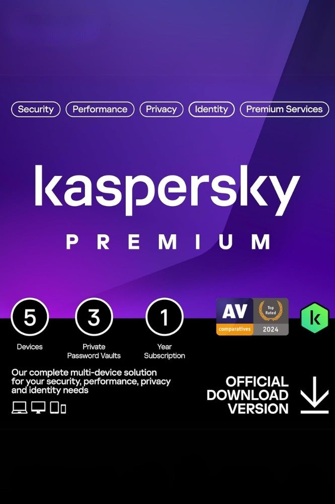 Kaspersky Kaspersky Premium Total Security for 5 Devices - 3 Private Password Vaults - 1 Year Subscription| Box W/o CD | KL1047I5EFS-SLIM  - Image 2