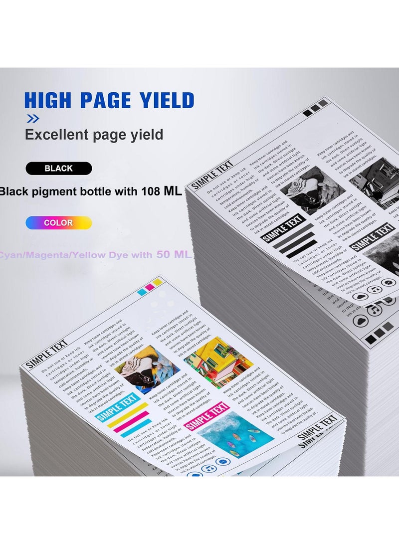 BTD100 Full set Ultra High Yield Black, 7,500 Page Yield,Color each Cyan ,Yellow,Magenta, 5,000 Page Yield for Ink Tank Printers Black,Cyan,Yellow,Magenta  - Image 2