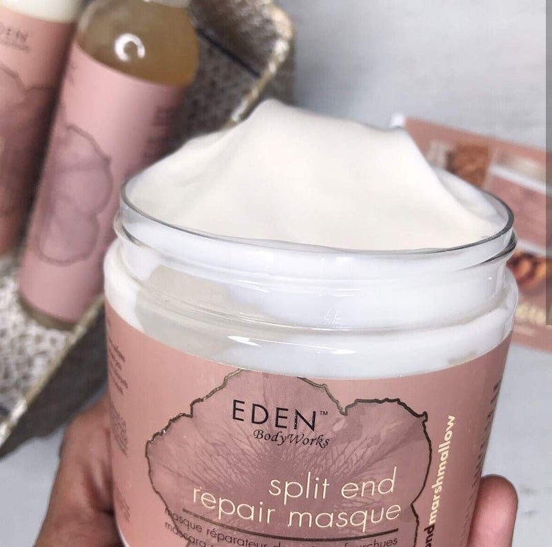 EDEN BodyWorks Almond Marshmallow Split End Repair Masque | 16 oz | Detangle, Strengthen, & Soften Hair - Image 4