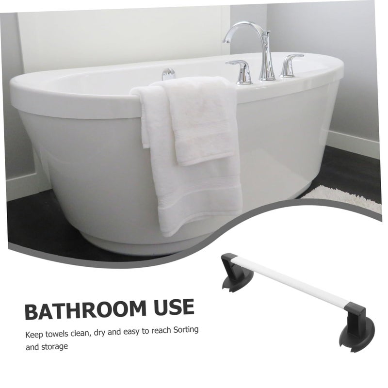 Bathroom Wall Mounted Shoe Shelf No Drill Installation Towel Rack Multi Purpose Organizer - Image 5