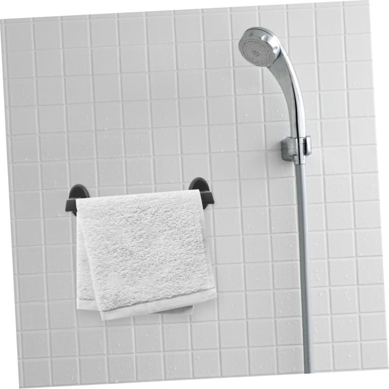 Bathroom Wall Mounted Shoe Shelf No Drill Installation Towel Rack Multi Purpose Organizer - Image 3
