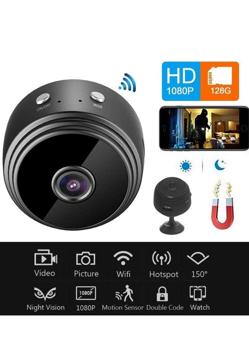 ELTRAZONE - Mini Hidden Camera WiFi Small Wireless Video Camera Full HD 1080P Night Vision Motion Sensor Support SD Card for iPhone Android Video Detection Security Nanny Surveillance Cam (Black) - Image 1