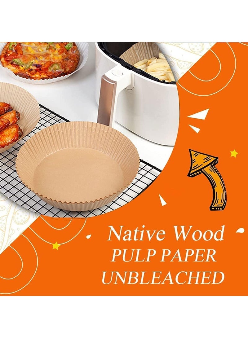 ECVV Showay 100PCS Air Fryer Disposable Paper Liner, Non Stick Air Fryer Paper Liners, brown - Image 2