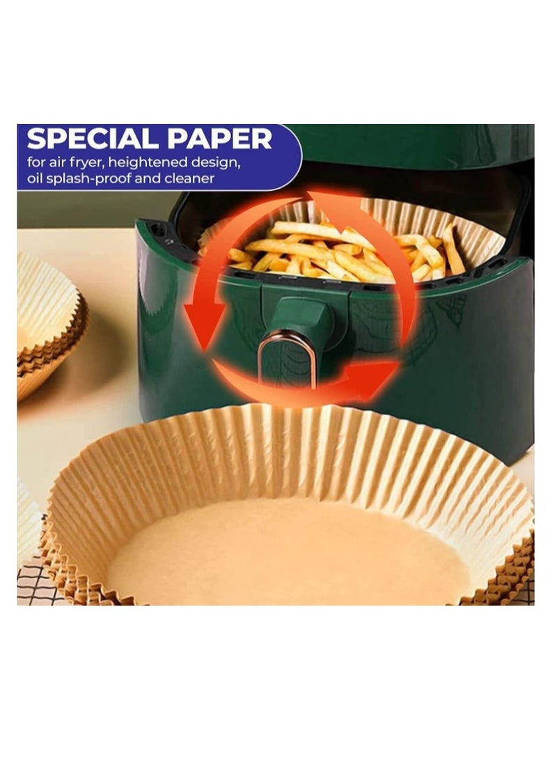 ECVV Showay 100PCS Air Fryer Disposable Paper Liner, Non Stick Air Fryer Paper Liners, brown - Image 5