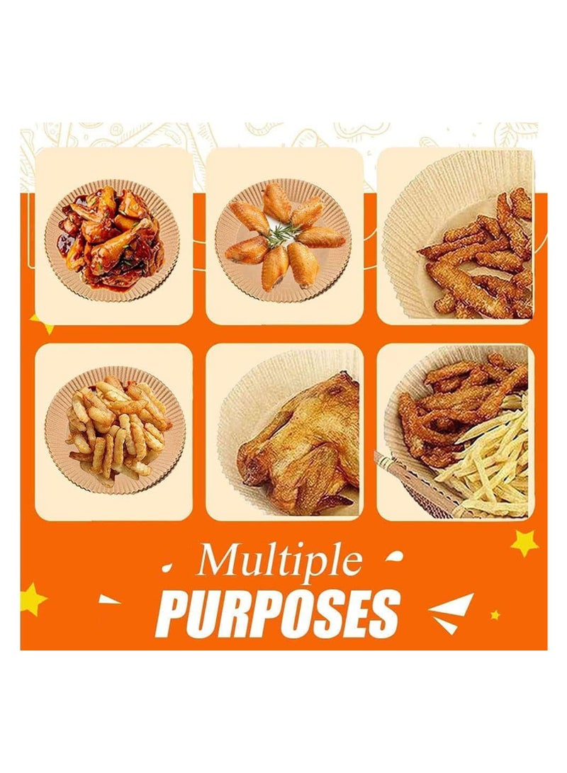 ECVV Showay 100PCS Air Fryer Disposable Paper Liner, Non Stick Air Fryer Paper Liners, brown - Image 4