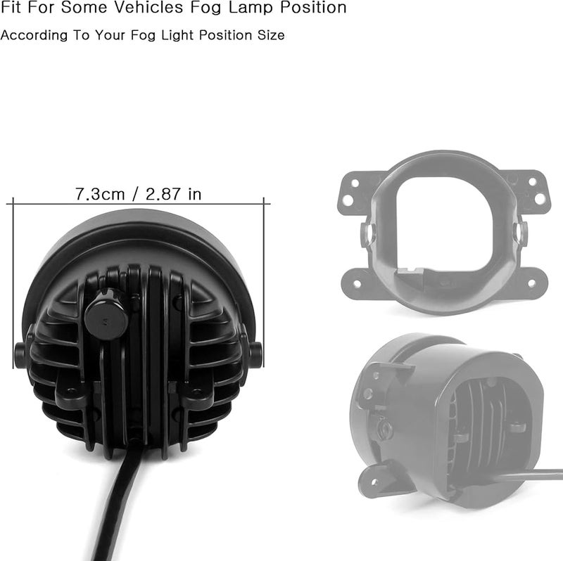 XuanBaOffroad 4 Inch Round Led Fog Lights 4x4 Off Road Pod Light Flood Beam Driving Lamp for Pickup Truck Car Boat SUV 4WD ATV 12V 24V Tractor Motorcycle Work Light (Pack of 2)… - Image 3