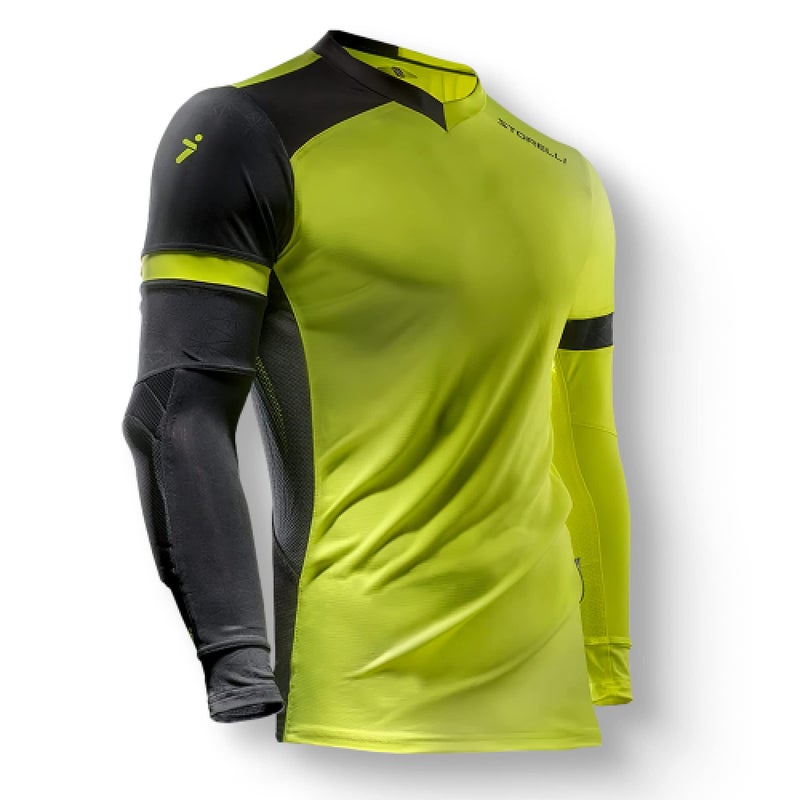 Storelli ExoShield Gladiator Goalkeeper Jersey HighImpact Protection SweatWicking Breathable Athletic Shirt for Soccer HeavyDuty Sports StrikeBlack Medium