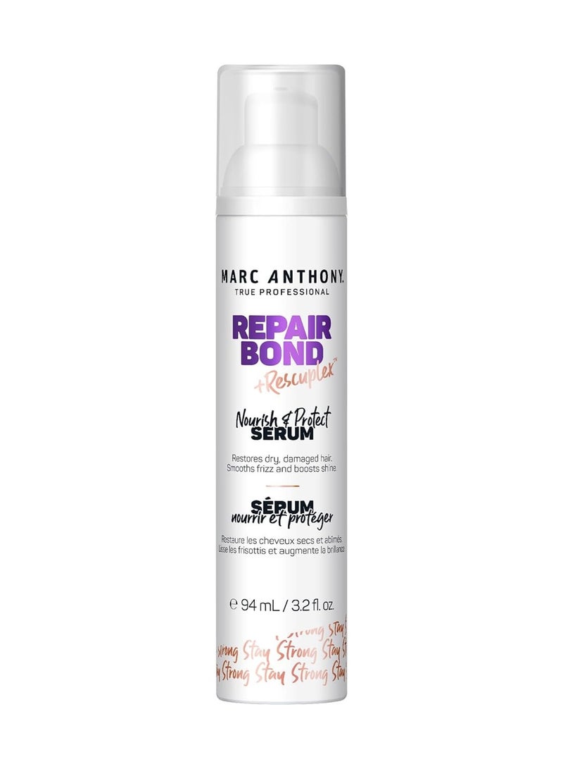 MARC ANTHONY Marc Anthony Hair Serum for Frizzy & Damaged Hair, Repair Bond + Rescuplex Strength & Protect Serum - 3.2 fl oz  - Image 1