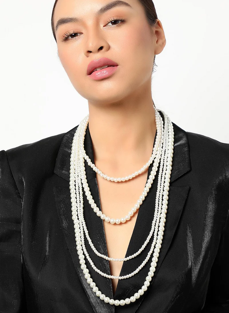 Pearls Layered Artificial Necklace Jewellery