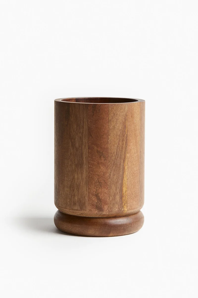 H&M Mango wood utensil holder