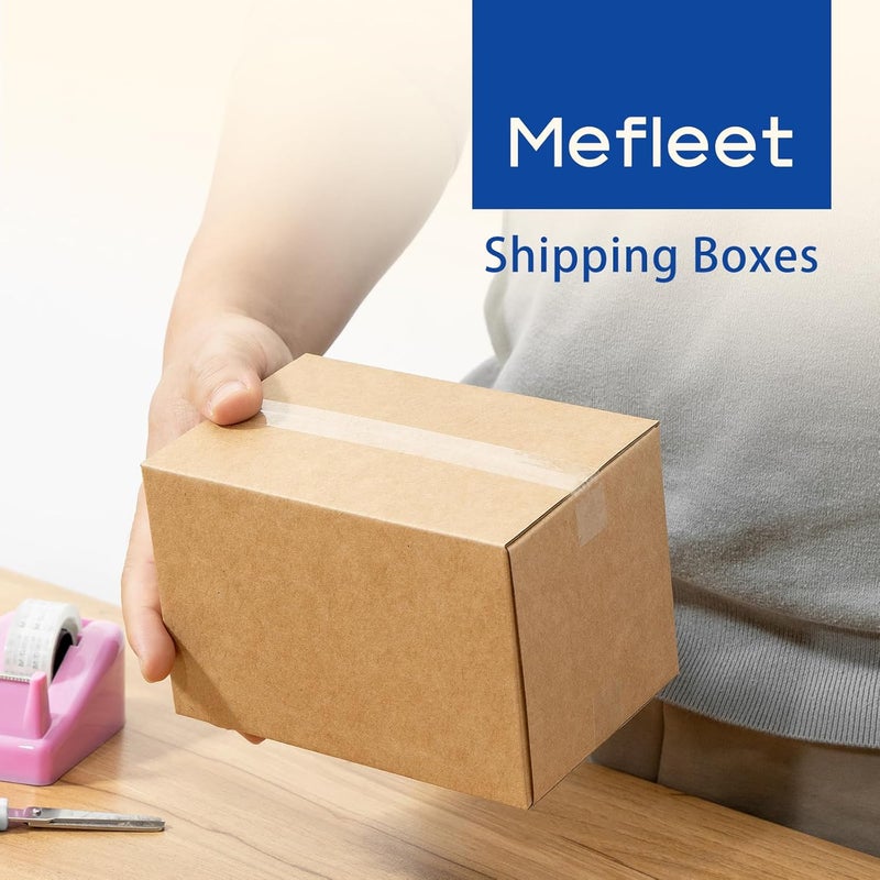 Mefleet علب شحن Mefleet صغيرة مقاس 6x4x4 بوصة 50 قطعة - علب بريد من الكرتون المضلع لتغليف الأعمال الصغيرة - لوازم تغليف بريدية بنية - Image 5