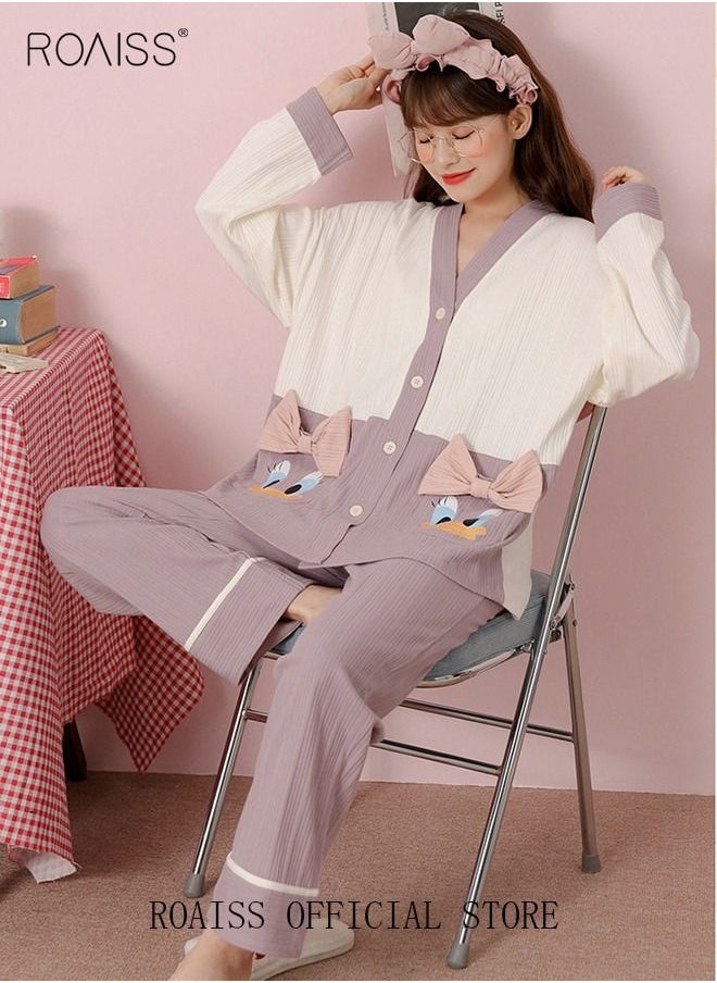 Couple Pajamas Set Long Sleeves Sleepwear for Men and Women Cute Plus Size Loungewear Spring and Autumn Home Clothes Gift for Boyfriend Girlfriend Husband Wife - pzsku/ZC59CFFFED622EFB4385AZ/45/_/1673072037/a1462eec-56ed-437e-b662-9e87b84b8b9b