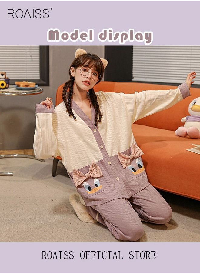 Couple Pajamas Set Long Sleeves Sleepwear for Men and Women Cute Plus Size Loungewear Spring and Autumn Home Clothes Gift for Boyfriend Girlfriend Husband Wife - pzsku/ZC59CFFFED622EFB4385AZ/45/_/1673072037/a403db05-4a77-44cc-aa0a-a6bf0a3c2835