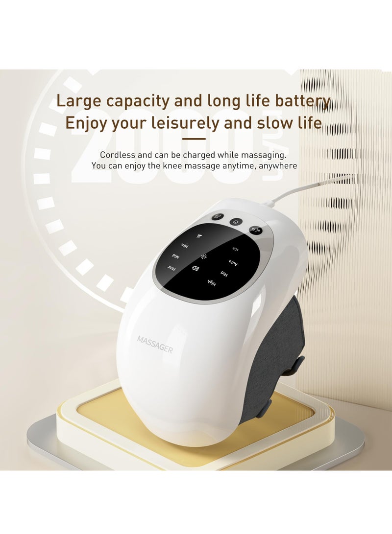 SYOSI Knee Massager with Infrared Heat and Vibration, 3 Heating Modes Electric Massager for Joint Pain Relief, Ideal Gift for Parents and Friends - Image 4