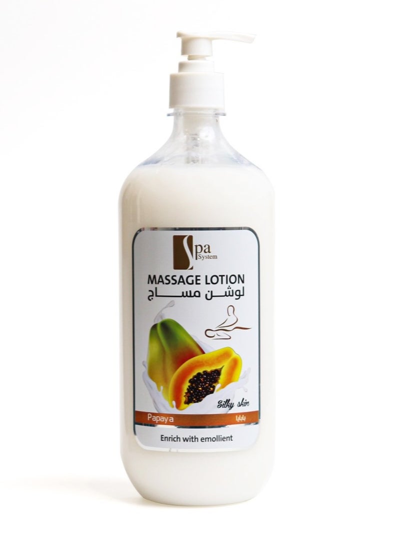 Spa System Massage Lotion Enrich With Papaya 1000 Ml
