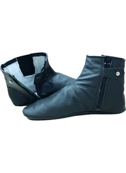 Berat Hac Boots. Winter Calfskin Boots. Fleece Zipper Boots. Single Elastic Boots. Size 44