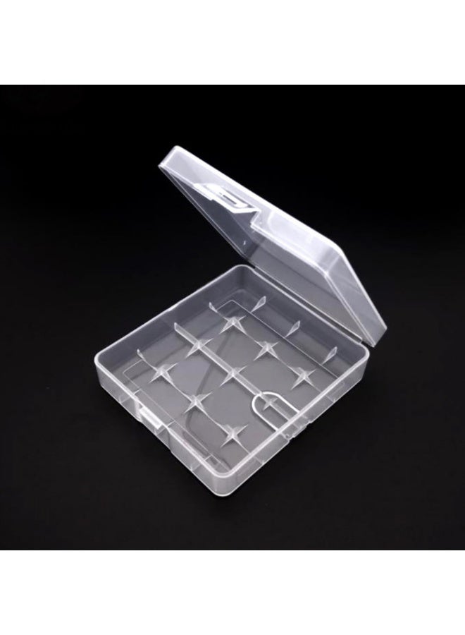 robotgcc Battery Storage Case 18650 Four Slot Holder Transparent PP Dustproof Hard Shell Box For 4x18650 Li-ion Batteries Safe Storage Travel Organizer Shockproof Moisture Resistant Empty Case No Batteries - Image 1