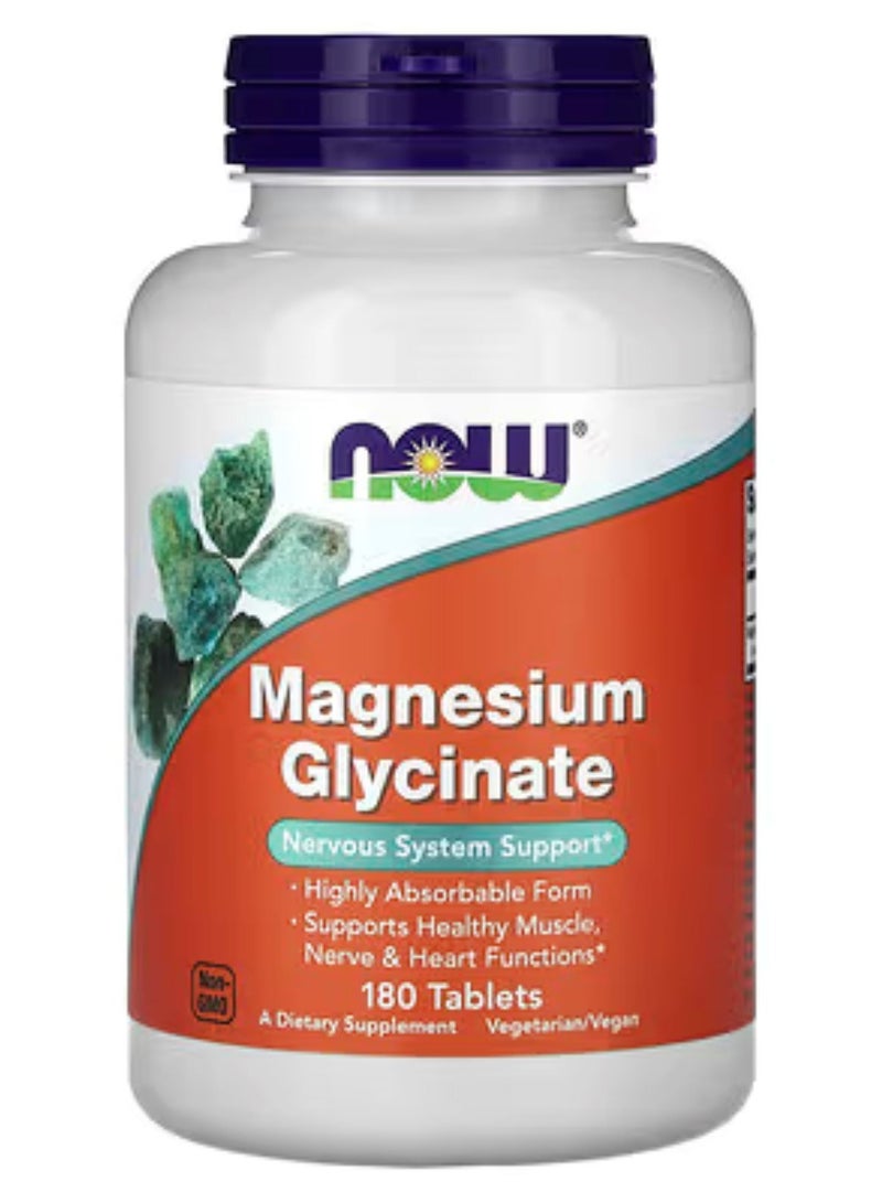 now Magnesium Glycinate -180 Tablets - Image 1