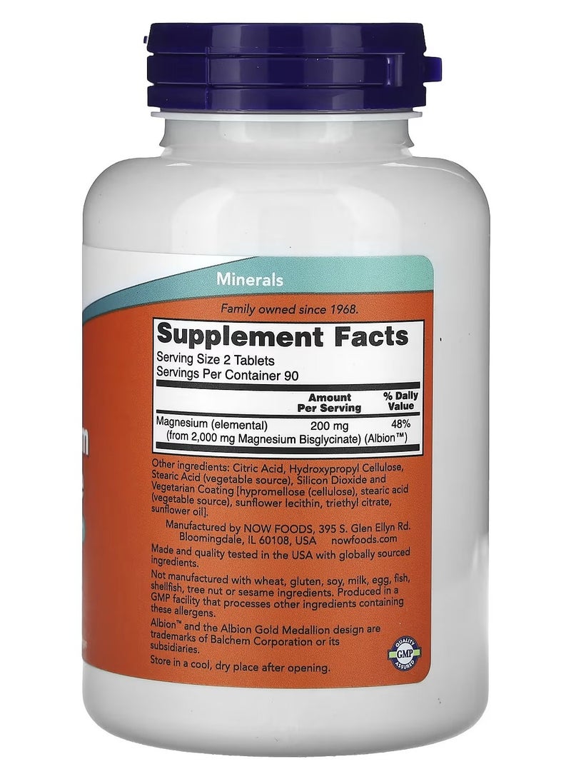 now Magnesium Glycinate -180 Tablets - Image 2