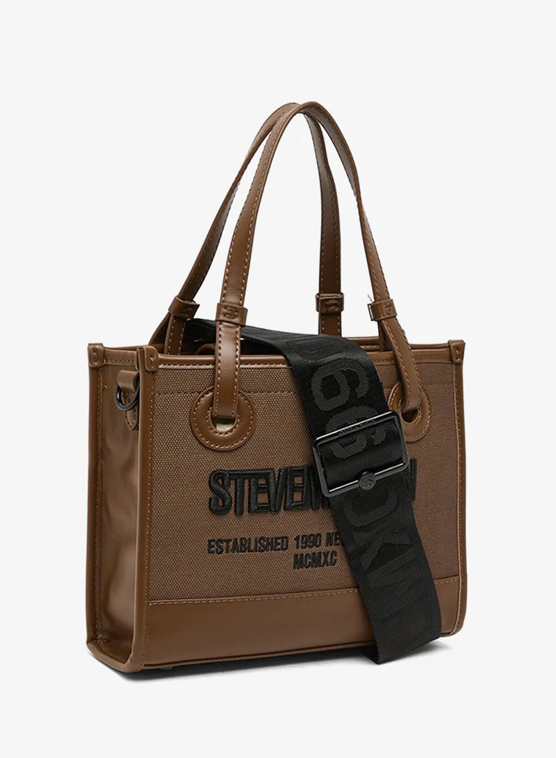 STEVE MADDEN Logo Embroidered Tote Bag