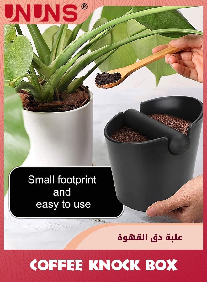 UNUNS Espresso Knock Box And Coffee Tamper Mat,Durable Espresso Tamping Mat Barista Tools With Removable Knock Bar,Non-slip Food Safe Silicone Base,Practical Set For Barista/Bar/Shop/Worktop,Black - Image 5