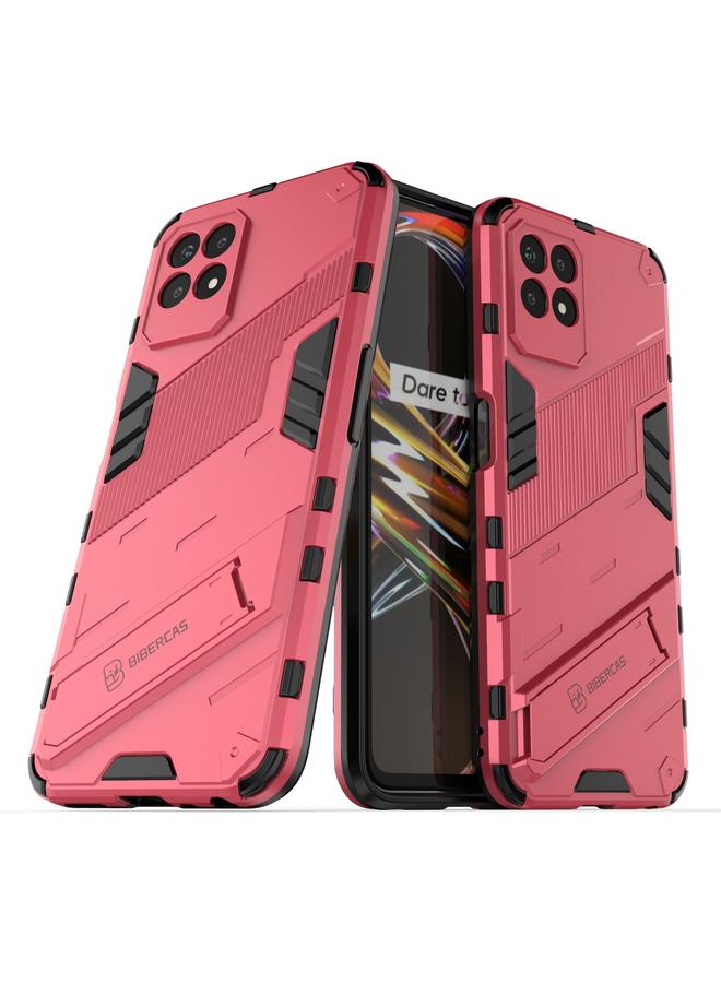 S-TOP Case For OPPO Realme 8i Punk Armor 2 in 1 PC + TPU Shockproof Phone Case with Invisible Holder - Image 2