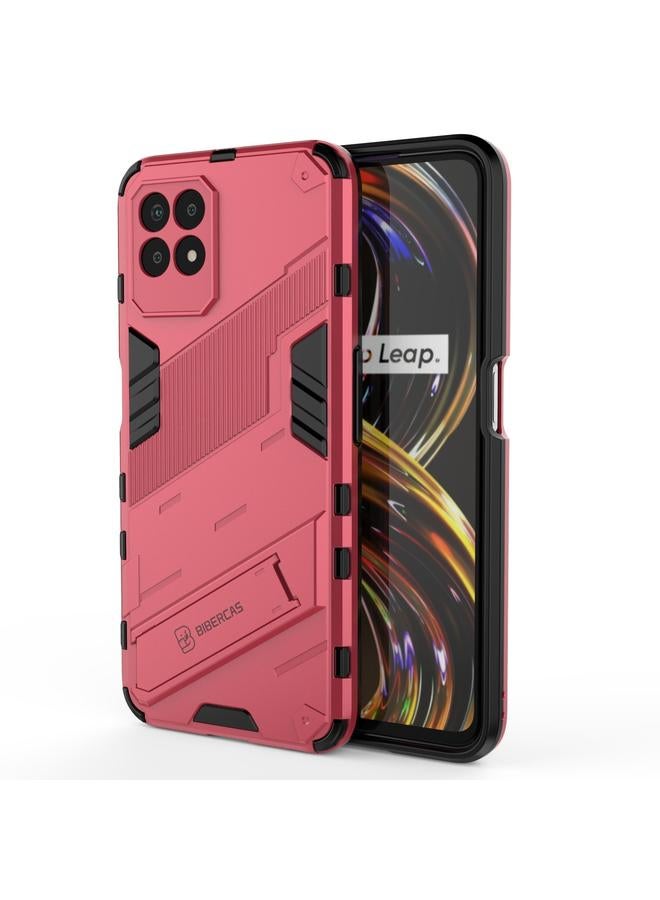 S-TOP Case For OPPO Realme 8i Punk Armor 2 in 1 PC + TPU Shockproof Phone Case with Invisible Holder - Image 1