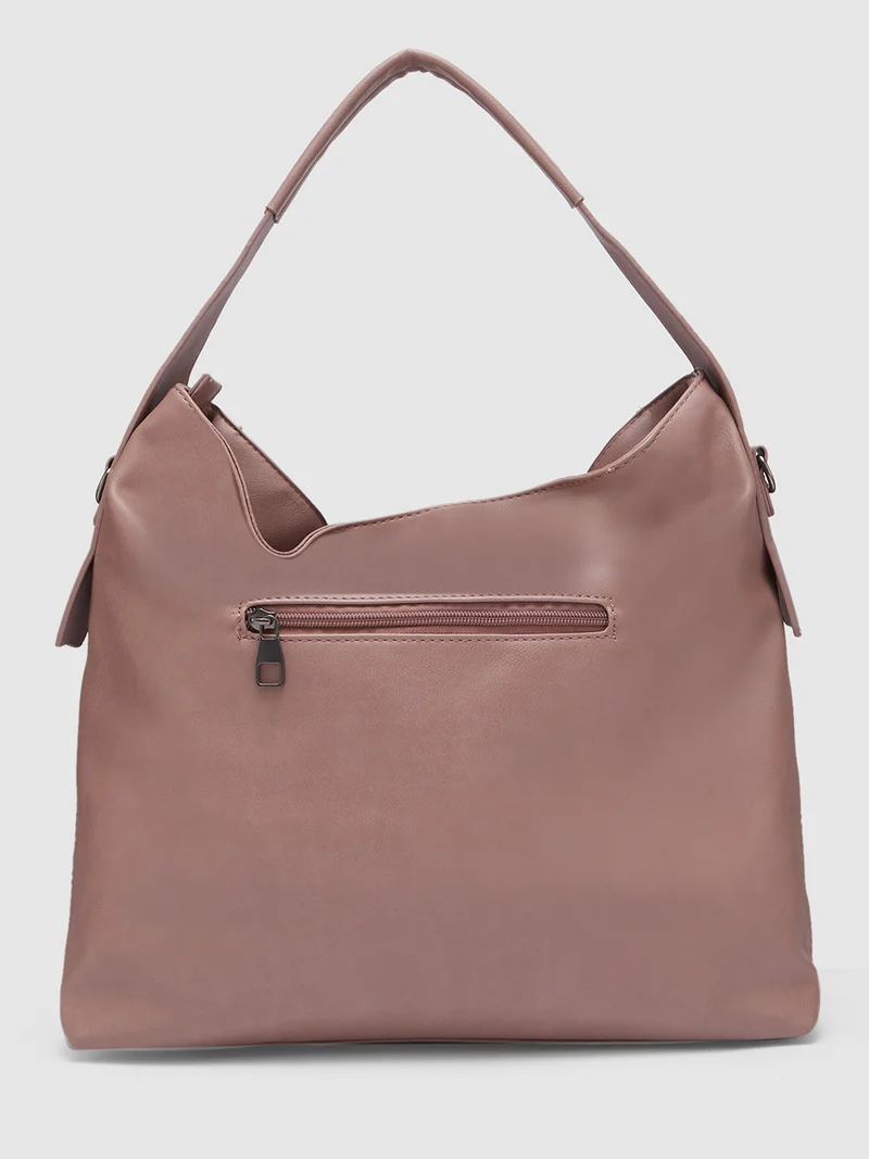 globus Globus Women Taupe Solid Hobo Bag
