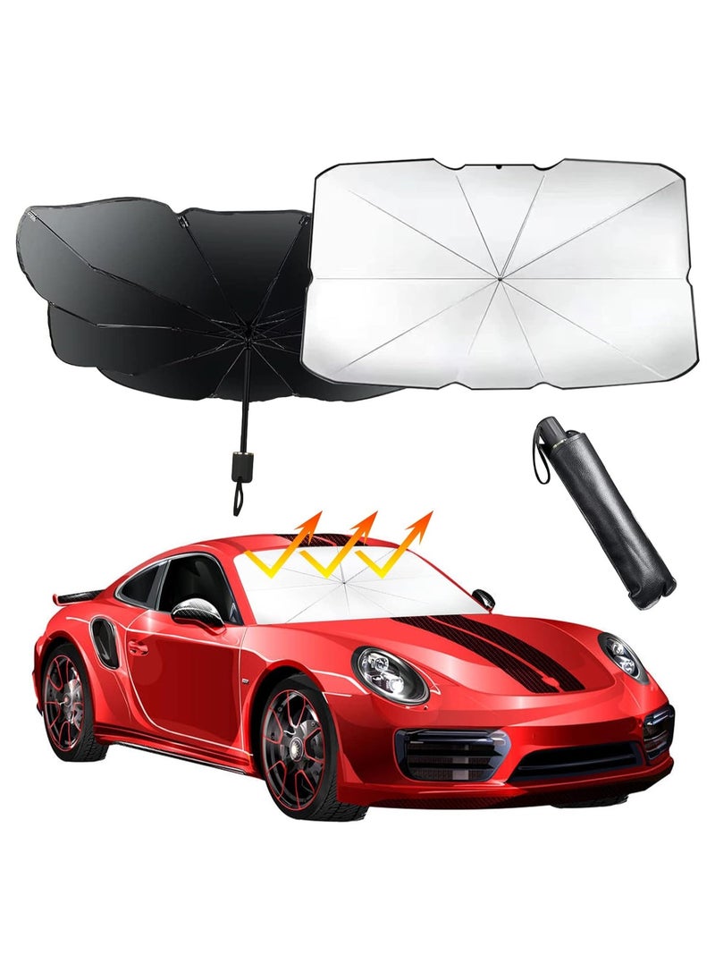 Premium Foldable Car Windshield Sunshade Umbrella | UV & Heat Protection for Cool Interior