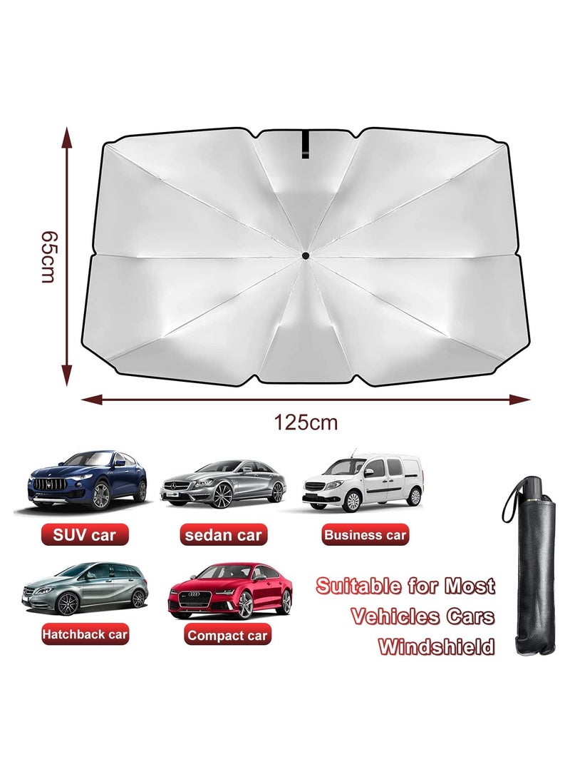 Premium Foldable Car Windshield Sunshade Umbrella | UV & Heat Protection for Cool Interior