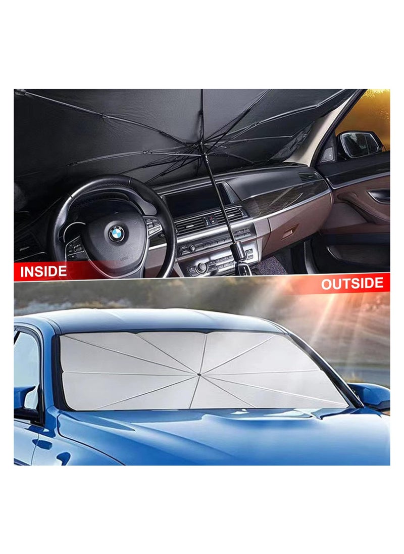 Premium Foldable Car Windshield Sunshade Umbrella | UV & Heat Protection for Cool Interior