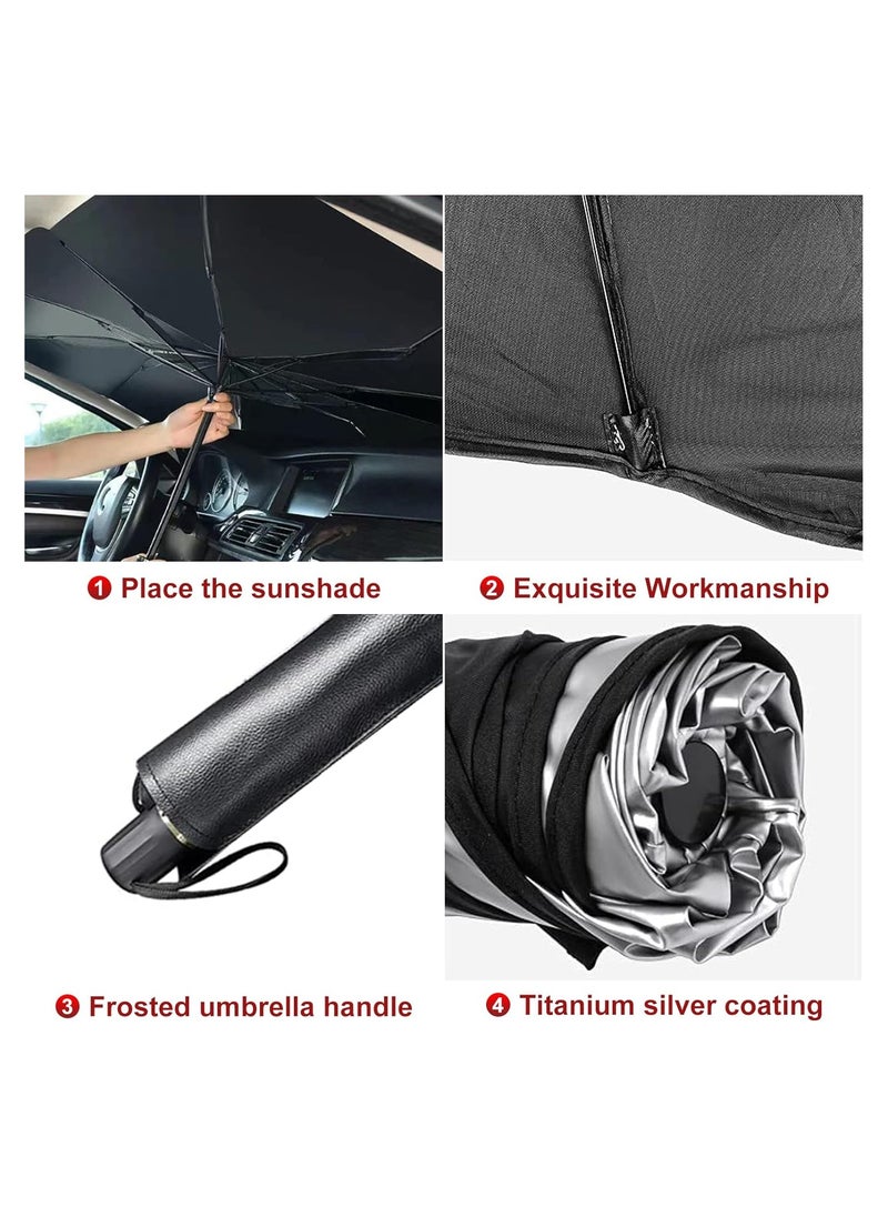 Premium Foldable Car Windshield Sunshade Umbrella | UV & Heat Protection for Cool Interior
