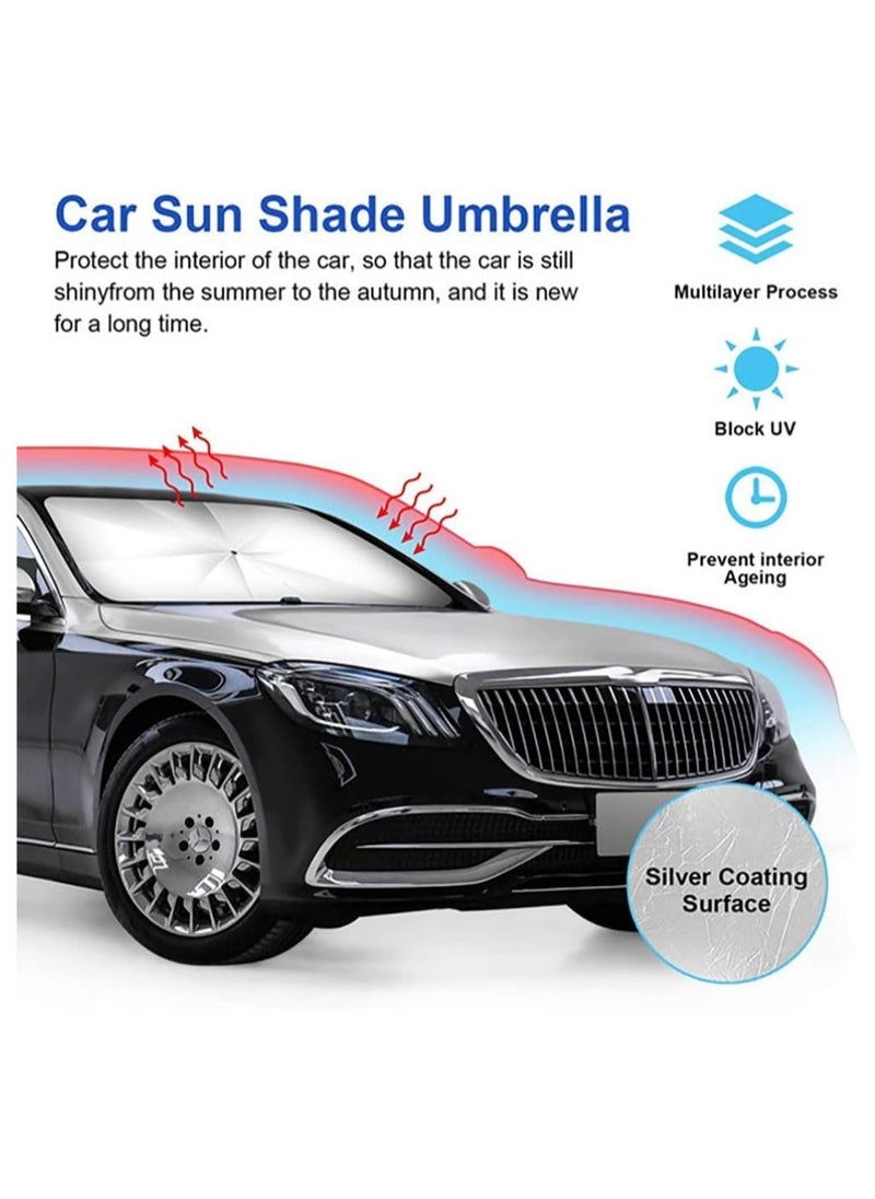 Premium Foldable Car Windshield Sunshade Umbrella | UV & Heat Protection for Cool Interior
