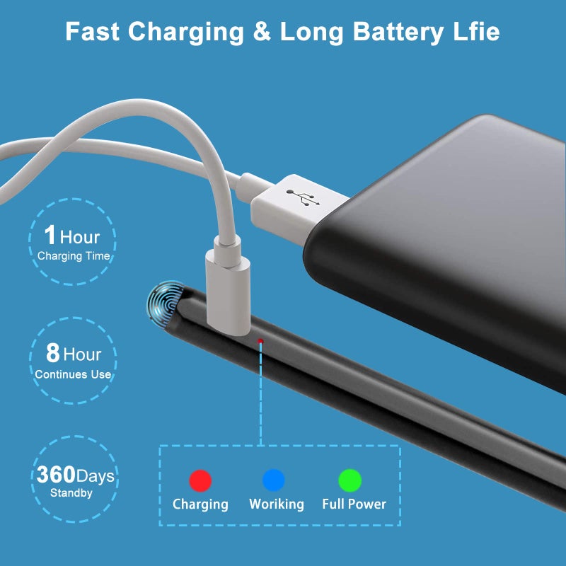 Edivia Active Stylus Pencil for Samsung Galaxy Tablet A9 A8 A7,New Plastic Point Tip with Precise and Accurate Drawing Pencil Compatible with Samsung Galaxy Tablet A9 A8 A7 Stylus Pen,Black - Image 4