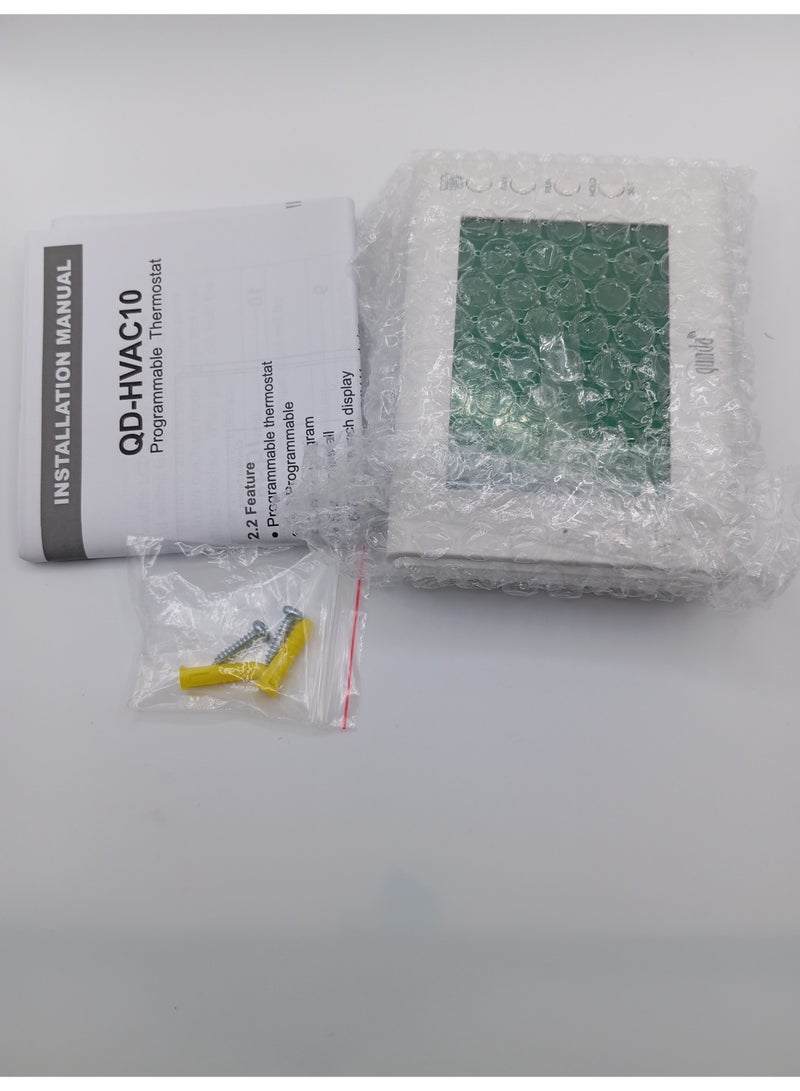 كوندا منظم حرارة قابل للبرمجة QUNDA QD-HVAC10 لوحدة ملف المروحة - تحكم في التدفئة والتبريد، وظيفة التأرجح، مثالي للمنازل الذكية - Image 5